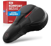WITTKOP Cojín para asiento de bicicleta con cojín de gel y espuma viscoelástica, funda ergonómica para asiento de bicicleta para hombre y mujer con concepto de 3 zonas, cómoda funda para sillín de
