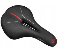 Wittkop Medicus Pro Evo 1.0 Gel Trekking - Sillín de bicicleta con espuma viscoelástica, diseño ergonómico, sistema de marco Nawave y apertura central para una máxima ventilación, color negro