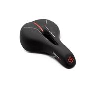 Wittkop Medicus Pro Evo 1.0 Gel Trekking - Sillín de bicicleta con espuma viscoelástica, diseño ergonómico, sistema de marco Nawave y apertura central para una máxima ventilación, color negro