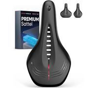 Wittkop Sillín de bicicleta para hombre y mujer, cómodo sillín de gel con suave acolchado de espuma burbuja, asiento ergonómico para bicicleta eléctrica, ciudad, trekking, MTB, resistente al agua con