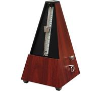 Wittner Metrónomo Taktell Forma de Pirámide Sistema Maelzel Serie 802K - Con campana - Con tapa de Plexiglás - Veta de caoba - Mecánico para dar cuerda - No se requieren baterías - Hecho en Alemania