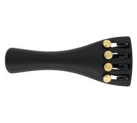 Wittner 919151G Cordal Viola Ultra - para viola 38,0-39,5 cm - plástico de alta tecnología - ultraligero - con cordón de nailon para colgar - 4 afinadores finos, tornillos dorados - negro