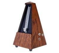 Wittner Metrónomo Taktell Forma de Pirámide Sistema Maelzel Serie 810 - Con campana - Roble marrón mate - Mecánico para dar cuerda - No se requieren baterías - Hecho en Alemania