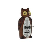 Wittner Metrónomo Taktell en forma de animal Serie 839 - Carcasa de plástico - Sin campana - Búho - Mecánico con cuerda - No se requieren baterías - Hecho en Alemania