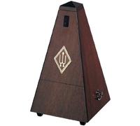 Wittner Metrónomo Taktell - Forma de pirámide - Sistema Maelzel - Serie 800 - Caja de madera maciza - Sin campana - Nuez genuina mate 804M - Mecánico para dar cuerda - Hecho en Alemania
