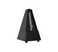 Wittner Metrónomo Taktell Forma de Pirámide Sistema Maelzel Serie 800 - Carcasa de madera maciza - Sin campana - Negro mate - Mecánico para dar cuerda - No se requieren baterías - Hecho en Alemania