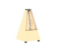 Wittner Metrónomo Taktell Forma de Pirámide Sistema Maelzel Serie 802K - Con campana - Con tapa de Plexiglás - Marfil - Mecánico para dar cuerda - No se requieren baterías - Hecho en Alemania