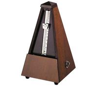 Wittner Metrónomo Taktell - Forma de pirámide - Sistema Maelzel - Serie 810 - Caja de madera maciza - Con campana - Nuez genuina mate 814M - Mecánico para dar cuerda - Hecho en Alemania