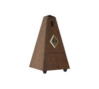Wittner Metrónomo Taktell Forma de Pirámide Sistema Maelzel Serie 810 - Con campana - Roble marrón mate - Mecánico para dar cuerda - No se requieren baterías - Hecho en Alemania