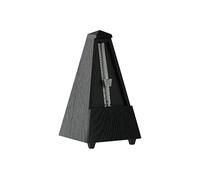 Wittner Metrónomo Taktell Forma de Pirámide Sistema Maelzel Serie 810 - Con campana - Roble negro mate - Mecánico para dar cuerda - No se requieren baterías - Hecho en Alemania