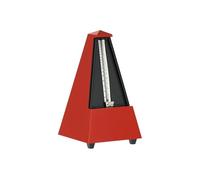 Wittner Metrónomo Taktell Forma de Pirámide Sistema Maelzel Serie de Diseñador - Sin campana - Rojo oscuro - Mecánico para dar cuerda - No se requieren baterías - Hecho en Alemania