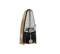 Wittner Metrónomo Taktell Piccolo Serie 830 - Carcasa de plástico - Sin campana - Marrón claro - Mecánico con cuerda - No se requieren baterías - Hecho en Alemania