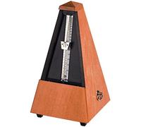 Wittner Metrónomo Taktell Sistema Piramidal Maelzel Serie 800 - Caja de madera maciza - Sin campana - Color cerezo mate 801MK - Bobinado mecánico, Made in Germany
