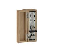 Wittner Metrónomo Taktell Super-Mini Serie 880.2 - Carcasa de madera maciza - Sin campana - Roble mate - Mecánico con cuerda - No se requieren baterías - Hecho en Alemania