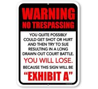Witty Metal Sign No Trespassing Warning You Have Been Warned Vintage Tin Plaque For Home Yard Farm Gate Driveway Decor 8 X 12 inch