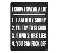 Witty Metal Tin Sign I Don’t Have a Potty Mouth I Have a Sailor Mouth Decorative Sign for Kitchen Bathroom 8 X 12 in