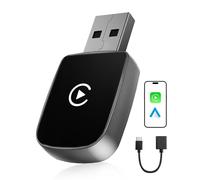 WityEye 【2026 mejorado】 Adaptador inalámbrico para coche CarPlay y Android 2 en 1, V5.3 Bluetooth conexión estable, WiFi rápida de 5,8 GHz, para Apple iPhone iOS 10+, smartphone Android 11+