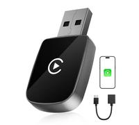 WityEye Adaptador CarPlay Inalámbrico, Bluetooth V5.3, 5.8GHz WiFi, USB A/C, Convierte Coches con CarPlay por Cable en Inalámbrica, para Apple iPhone iOS 10+