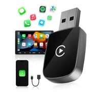 WityEye Adaptador CarPlay Inalámbrico, Bluetooth V5.3 Conexión Estable, 5.8GHz WiFi de Alta Velocidad, USB A/C, Convierte Coches con CarPlay por Cable en Inalámbrica, para Apple iPhone iOS 10+