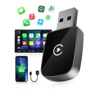 WityEye Adaptador CarPlay Inalámbrico, Car Play Inalambrico para Apple iPhone iOS 10+, Bluetooth V5.3, Doble Núcleo WLAN a 5.8 GHz, Alta Velocidad y Estable