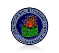 Witzige Dumpster Fire Response Team Esmalte Broche - Divertido regalo de oficina para colegas, líderes de equipo o cualquiera que enfrente el caos diario con humor