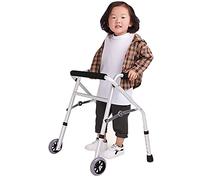 WIUPJGBD Andadores para discapacidad, Andador de rehabilitación para niños, muletas para niños con Ruedas de aleación de Aluminio Ajustables en Altura y antiinclinación hacia adelante