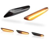 Wivplex 2 uds indicador lateral dinámico de señal giro lámpara intermitente, para Bmw E82 E88 E90 E91 E92 E93, para E60 E61 E84 luz de posición del paso de rueda delantera(Schwarz)