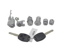 Wivplex Al160 Juego de cerradura completo Interruptor encendido Cerradura puerta Barril Trans 2 llaves con 48 chips, for Accord, 2003-2005 Interruptor de encendido del coche(BLACK 6pcs Barrels)