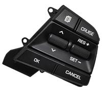 Wivplex Botón de control crucero del coche, for Hyundai, Solaris, Accent 1.6L 2017 2018 Interruptor botón volumen volante multifunción 96700-F2210 Kit de interruptores para volante
