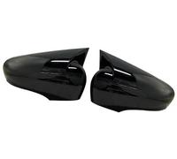 Wivplex Carcasa del espejo retrovisor Cubierta del espejo retrovisor lateral de la puerta del coche, for Renault, Clio 4 MK4 embellecedor adhesivo de la tapa del espejo lateral(BLACK Bright black)