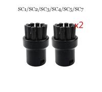 Wivplex Cepillo Redondo pequeño, Cabezal de Cepillo de Nailon, Cepillo de Cobre, máquina limpiadora a Vapor SC1 SC2 SC3 SC4 SC5 SC7 CTK10 CTK20 Pieza Repuestos para limpiadores a Vapor(2pcs-01)