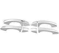 Wivplex Cubierta cromada for manija de puerta coche, for VW, Golf, 6 MK6, Skoda, Superb 2009-2013 Cubierta para manija de puerta exterior de automóvil(Silver 2 Buttons)