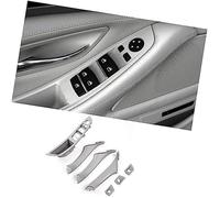 Wivplex Embellecedor de reemplazo tirador cubierta manija puerta interior coche, para Bmw, para Serie 5 F10 2011-2016 embellecedor del marco de la manija de la puerta del coche(BLACK 7pcs Gray)