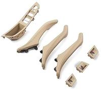 Wivplex Embellecedor de reemplazo tirador cubierta manija puerta interior coche, para Bmw, para Serie 5 F10 2011-2016 embellecedor del marco de la manija de la puerta del coche(BLACK Assembly Beige)
