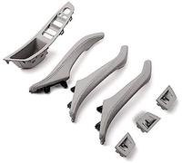 Wivplex Embellecedor de reemplazo tirador cubierta manija puerta interior coche, para Bmw, para Serie 5 F10 2011-2016 embellecedor del marco de la manija de la puerta del coche(BLACK Assembly Gray)