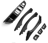 Wivplex Embellecedor de reemplazo tirador cubierta manija puerta interior coche, para Bmw, para Serie 5 F10 2011-2016 embellecedor del marco de la manija de la puerta del coche(BLACK Assembly Carbon)