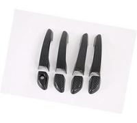 Wivplex for Hyundai, Kona 2017 2018 2019 2020 Cubierta de tazón manija puerta coche cromada fibra carbono Cubierta para manija de puerta exterior de automóvil(BLACK Carbon 0 Button)