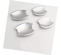 Wivplex for Hyundai, Sonata / I45 2011-2015 Fibra de Carbono Cromada Cubierta manija Puerta Coche Etiqueta Adhesiva embellecedora Cubierta para manija de puerta exterior de automóvil(Silver Bowl)