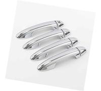 Wivplex for Toyota, Highlander Kluger 2015-2019 Decoración de la cubierta del cuenco manija puerta coche cromada fibra carbono Cubierta para manija de puerta exterior de automóvil(Silver No Sensor)