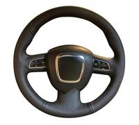 Wivplex Funda for Volante de Coche, for A3 8P, for Sportback A4 B8, for Avant A5 8T A6 C6 A8 D3 Q7 8R Q5 4L S4 S3 Cubierta del volante del coche(BLACK Red Thread)