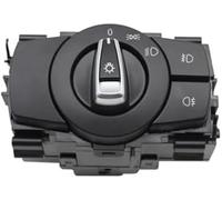 Wivplex Interruptor de control faros delanteros coche, botón, for, for serie 1 3 X1 E87 E82 E90 E91 E92 E93 E84 61319169404 Interruptor de control de faros del tablero del automóvil(BLACK 9)
