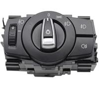 Wivplex Interruptor de control faros delanteros coche, botón, for, for serie 1 3 X1 E87 E82 E90 E91 E92 E93 E84 61319169404 Interruptor de control de faros del tablero del automóvil(BLACK 17)