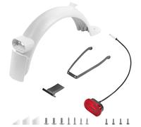 Wivplex Juego de guardabarros de rueda trasera, for Xiaomi, M365 1S /PRO 2/ Mi3 Scooter eléctrico Guardabarros trasero Luz trasera Soporte de guardabarros trasero Piezas de soporte Guardabarros para s