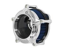 Wivplex Kit de filtro aire cromado for motocicleta, admisión CNC, for Harley, Touring Sportster XL 48 72 883 1200 Dyna Softail FLHX Filtro de aire de repuesto para motocicleta(A3)