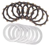 Wivplex Kit de fricción de embrague de moto Kit de placa acero placas fricción embrague baquelita o papel para motocicleta, para Kx125 1997-1999 2000-2008 13088-1102(BLACK A Bakelite Kit)