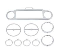 Wivplex Kit de moldura de carenado interior de cubierta de anillo embellecedor de altavoz, velocímetro con acento estéreo, for Harley, Touring Electra Street Road Glide 1996-2013 Bisel del velocímetro