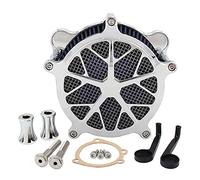 Wivplex Limpiador de filtro aire for moto, elemento admisión, Kit azul, for Harley, Dyna FXR Street Bob Low Rider Softail Touring Road King Glide Filtro de aire de repuesto para motocicleta(F)