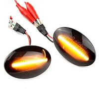 Wivplex Luz indicadora lateral del guardabarros del coche Luz de posición lateral dinámica, para Ford, para Fiesta Iii Iv Mk3, Mk4, para Ka Mondeo, para Transit Tourneo Mk6, Mk7