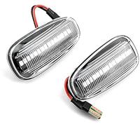 Wivplex Luz indicadora lateral del guardabarros del coche Luz de posición lateral señal giro dinámica secuencial, para Vauxhall, para Zafira A 1999-2005, para Astra G 1998-2009(BLACK Crystal White)