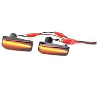 Wivplex Luz indicadora lateral del guardabarros del coche Luz de señal giro lateral dinámica, guardabarros secuencial, para Mercedes-Benz W201 190 W202 W124 W140 R129(Schwarz)